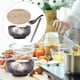 thumbnail image 4 of Round Soup Bowls Insulated Microwavable Japanese Style 6.5 Inch 1.5L Large Ceramic Ramen For Udon Cereal Fruit Pasta Snacks Blanco negro perfecl tazón de fideos, 4 of 5