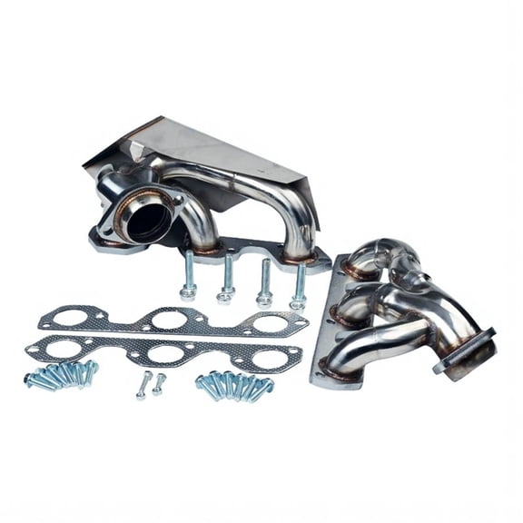 YIUIY Stainless Shorty Manifold Header & Gaske For 2007-2011 Jeep Wrangler JK 3.8L V6