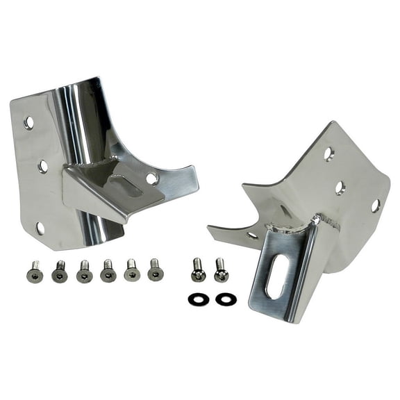 Rugged Ridge by RealTruck Light Mounting Brackets for Wrangler TJ | Windshield Mount, Stainless Steel | 11028.02 | Compatible with 1997-2006 Jeep Wrangler TJ
