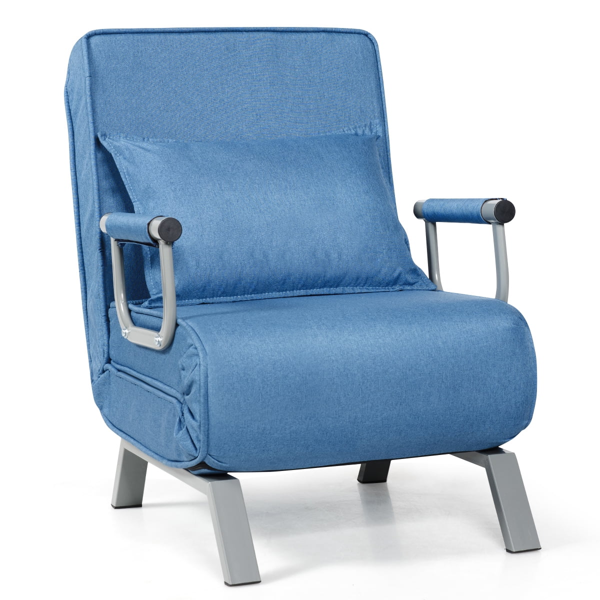 Giantex Sofa Bed Folding Arm Chair Sleeper 5 Position Recliner Full Padded Lounger Couch Walmart Com Walmart Com