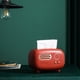 thumbnail image 3 of Caja de pañuelos con radio, servilletero, dispensador de papel, caja de almacenamiento de servilletas para bar y bodega. rojo, 3 of 8
