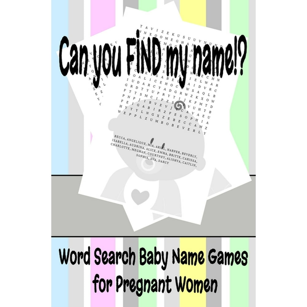 Word Search Baby Name Games for Pregnant Women 6" x 9" 30 Word Find
