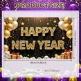 thumbnail image 2 of Gold Glitter Happy New Year Banner Star Pattern New Year Banner Balloon Decoration Gift Box Design Holiday Banner for New Year Party Holiday Celebration Indoor Decoration, 2 of 9