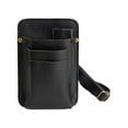 thumbnail image 3 of Riñonera para herramientas de peluquería, bolsa para cinturón de peluquería, bolsa de almacenamiento portátil, organizador profesional de brochas de m negro, 3 of 8