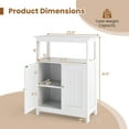 thumbnail image 4 of Giantex Bathroom Storage Cabinet, Floor Storage Organizer w/3-Level Adjustable Shelf, Modern Storage Unit, White, 4 of 9