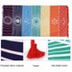 thumbnail image 4 of Manta colgante y capa playera vibrantes para el hogar, tapiz de arcoíris de 150 x 70 cm con borlas para decoración de pared, 4 of 8