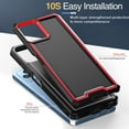 thumbnail image 7 of TJS for T-Mobile Revvl 6x Pro 5G / 6 Pro 5G Phone Case, with Tempered Glass Screen Protector, Dual Layer Shockproof Rugged Hybrid Drop Protector Back Cover (Black), 7 of 7