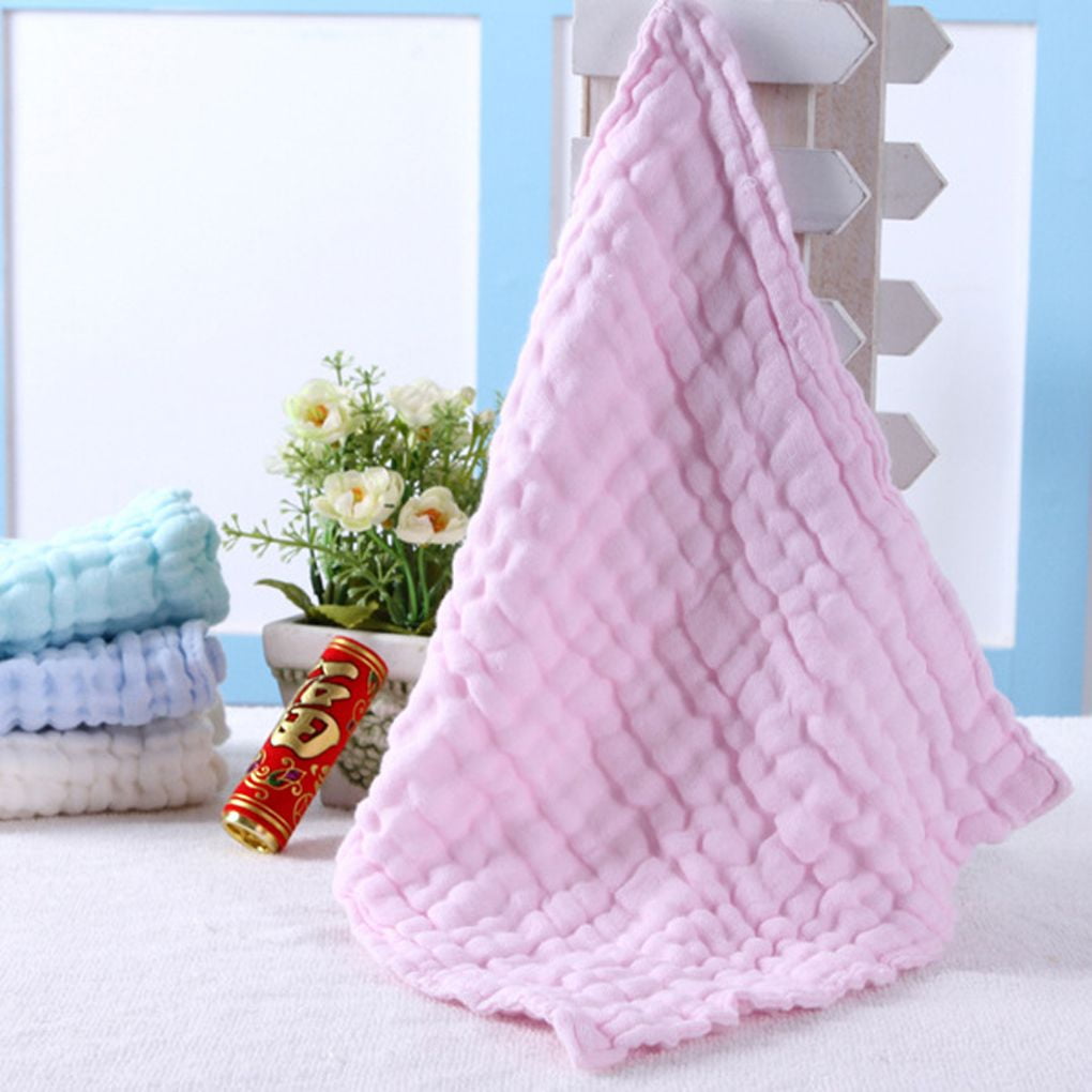 Baby Infant Newborn Soft  Cotton  Feeding Wipe Cloth Gauze Washcloth Bath Towel 