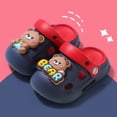 thumbnail image 2 of KPOPLK Toddler Clogs Boys Girls Slides Sandals Little Kids Summer Water Shoes Slippers for Beach Pool Garden Size 11.5,Blue, 2 of 6
