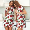 thumbnail image 4 of Lsque Hand Drawn Strawberry Pattern Nightgowns for Women Sleep Shirts Short Sleeve Nightshirt Pullover Nightdress Soft Sleepwear Relaxed Fit Nightdress, 4 of 6