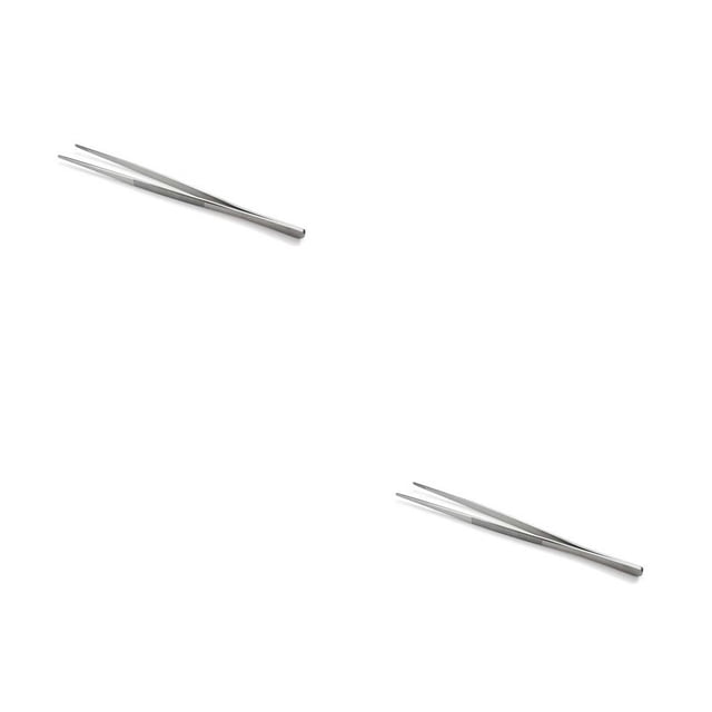 Injueey Pinzas largas para alimentos de acero inoxidable para senderismo, Picnic, barbacoa, carne, pinzas para el hogar, comedor, Hotel, Type1 NO1