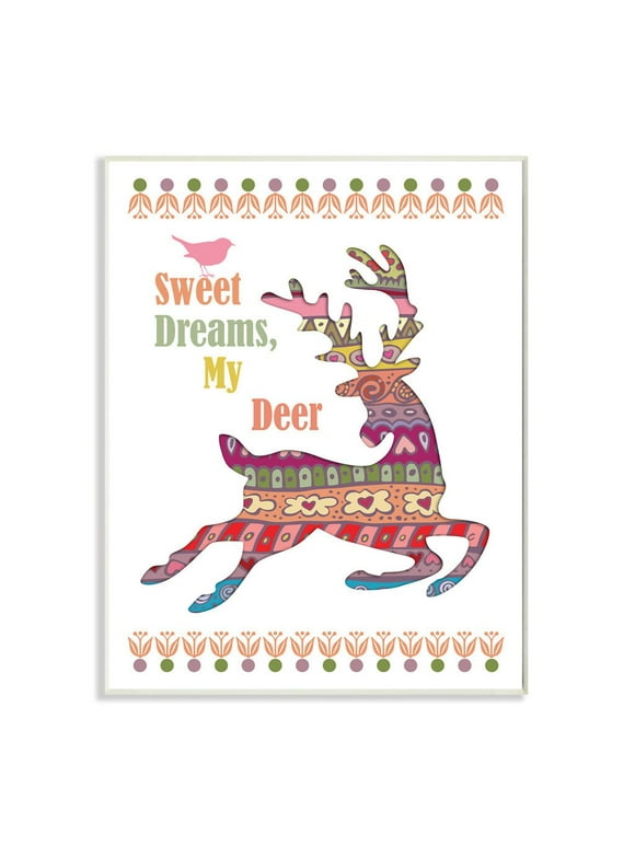 Stupell  Sweet Dreams My Deer Boho Graphic Art Wall Plaque