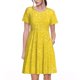thumbnail image 1 of Easygdp Yellow Glitter para Vestido Transpirable de Mujer, Vestido Suelto de Manga Corta con Pliegues y Bolsillos para el Verano, 1 of 6