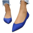 thumbnail image 5 of FRSASU Women's Flats Ballet Shoes Soft Pointed Toe Soft Knit Flat Casual Slip On Dress Shoes for Walking Wedding Dating Blue, 5 of 7