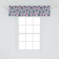 thumbnail image 2 of Ambesonne Floral Valance Pack of 2, Garden Leaf Flower Fashion, 54"X12", Soft Pink and Dark Seafoam, 2 of 4