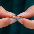 thumbnail image 5 of Lab Created Blue Sapphire Eternity Band Ring (1 CT, Rosec Jewels), 14K Rose Gold, US 6.50, 5 of 7