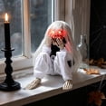 thumbnail image 4 of Voice Control Halloween Skull, Animated Skull Decoration with Sound Effects and Light, Scary Halloween Props for , Spooky Home Decor Indoor Outdoor, 4 of 6