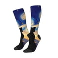 thumbnail image 2 of Fotbe Cat Under Starry Skies print Women's Men's Novelty Crew Socks Cotton Socks Knee High Socks for Walking,Running,Nurses,Pregnancy, 2 of 8