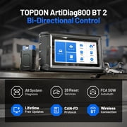 TOPDON AD800BT 2 Car Diagnostic Tool, Bidirectional OBD2 Scanner with 28+ Services, CANFD/FCA AutoAuth, Lifetime Free Updates
