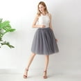 thumbnail image 6 of Women Adult Tutu Skirt Fashion Elastic Waist A-Line Skirts 65cm 7 Layers Tulle Skirts Prom Party Petticoat, 6 of 9