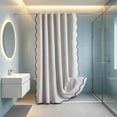 thumbnail image 6 of Sahpxhe Shower Curtain Large Solid Color Shower Curtain Liner,Waterproof Foldable Hanging Bathroom Partition Bathroom Decor with Rust-Proof Grommets,70.9X78.7in,Silver, 6 of 6