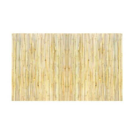 KFFKFF Natural Rolled Bamboo Fence, Eco-Friendly Privacy Screen 4 ft H x 8 ft L x 0.75 in D, Decorative Bamboo Panel for Garden, Backyard, Balcony, Patio, or Poolside