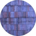 thumbnail image 1 of Ahgly Company Machine Washable Indoor Round Abstract Blue Contemporary Area Rugs, 5' Round, 1 of 4