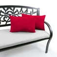 thumbnail image 4 of Jordan Manufacturing 12" x 18" Really Red Solid Rectangular Outdoor Lumbar Throw Pillow (2 Pack), 4 of 11