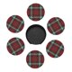 thumbnail image 3 of Posavasos de cuero de 6 piezas, posavasos de cuadros irlandeses rojos con estampado de tartán Maguire para bebidas, posavasos para tazas, regalo de inauguración de la casa, ideal para la decoración, 3 of 7