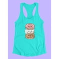 thumbnail image 3 of Tower Of Donuts Racerback Tank Women -SPIdeals Designs, Female Medium, 3 of 4