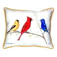 thumbnail image 2 of Betsy Drake Interiors Three Birds Indoor/Outdoor Lumbar Pillow, 2 of 2