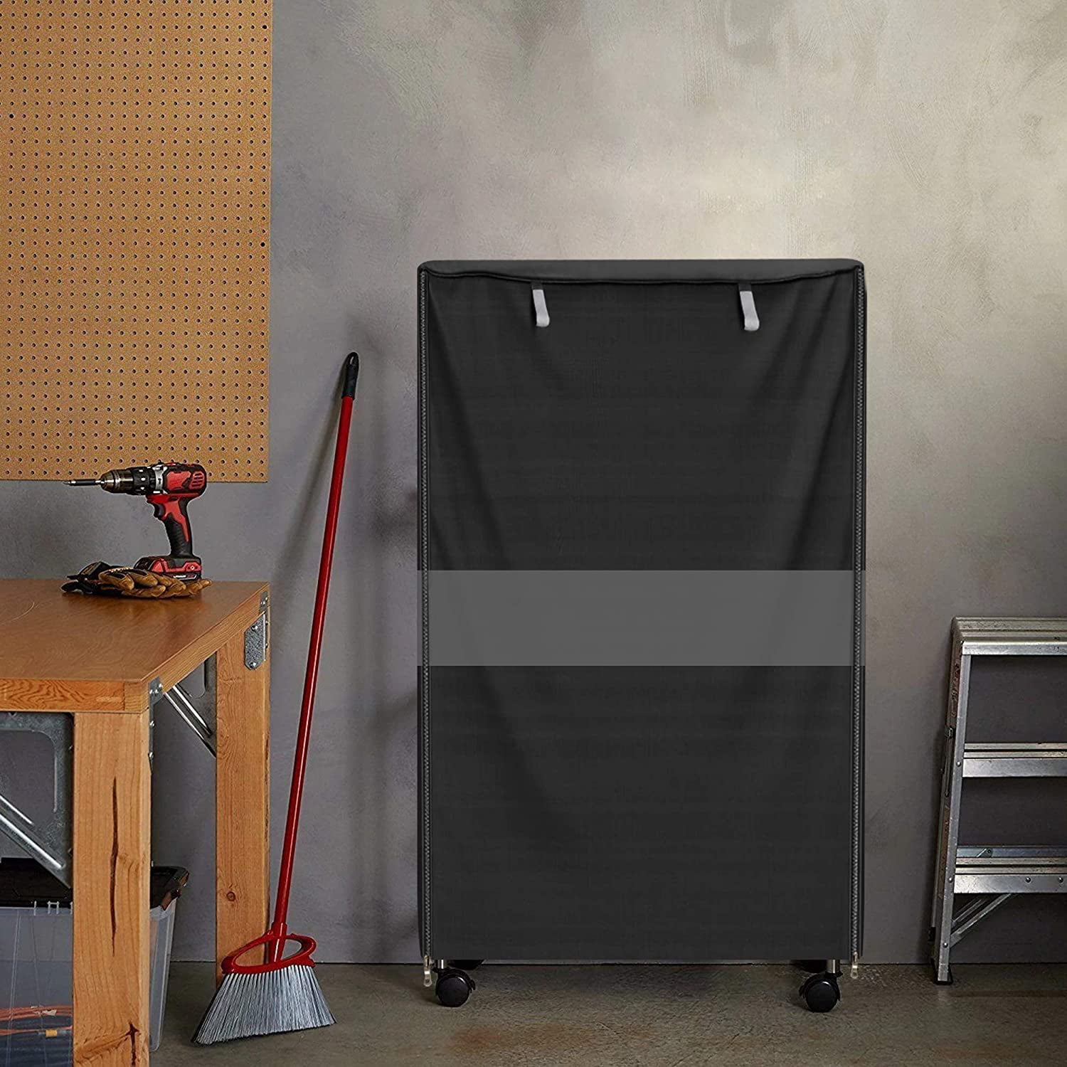 Rubber Rack Covers Storage Rack Cover Zipper Heavy Duty Dustproof Storage Wire Rack Covers ...