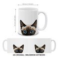 thumbnail image 4 of WIRESTER 11 Oz Ceramic Tea Cup Coffee Mug, Siamese Kitten Cat, 4 of 7