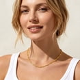 thumbnail image 2 of APSVO 18K Gold Plated Chains for Women Girls 2mm Cuban Necklace Fashion Accessories Prom Birthday Christmas Jewelry Gifts Her Adults Wife Mom Stocking Stuffers for Kids Ideas 16/18/20/22 Inch, 2 of 7