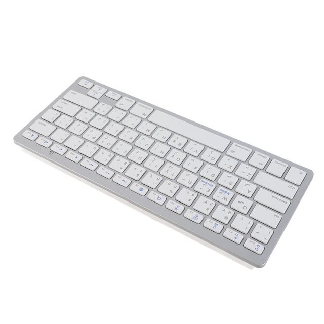 Teclado Ruso/Árabe, Teclado Bilingüe Ruso/Árabe E Inglés Conexión Teclado Inalmbrico en Idioma Bilingüe, Letras Negras Sobre Teclas Blancas