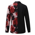thumbnail image 5 of Babysbule Shirts for Women Long Sleeve Shirts For Women Button Down V-Neck Floral Graphic Contrast Color Novelty Fall Blouses, 5 of 7