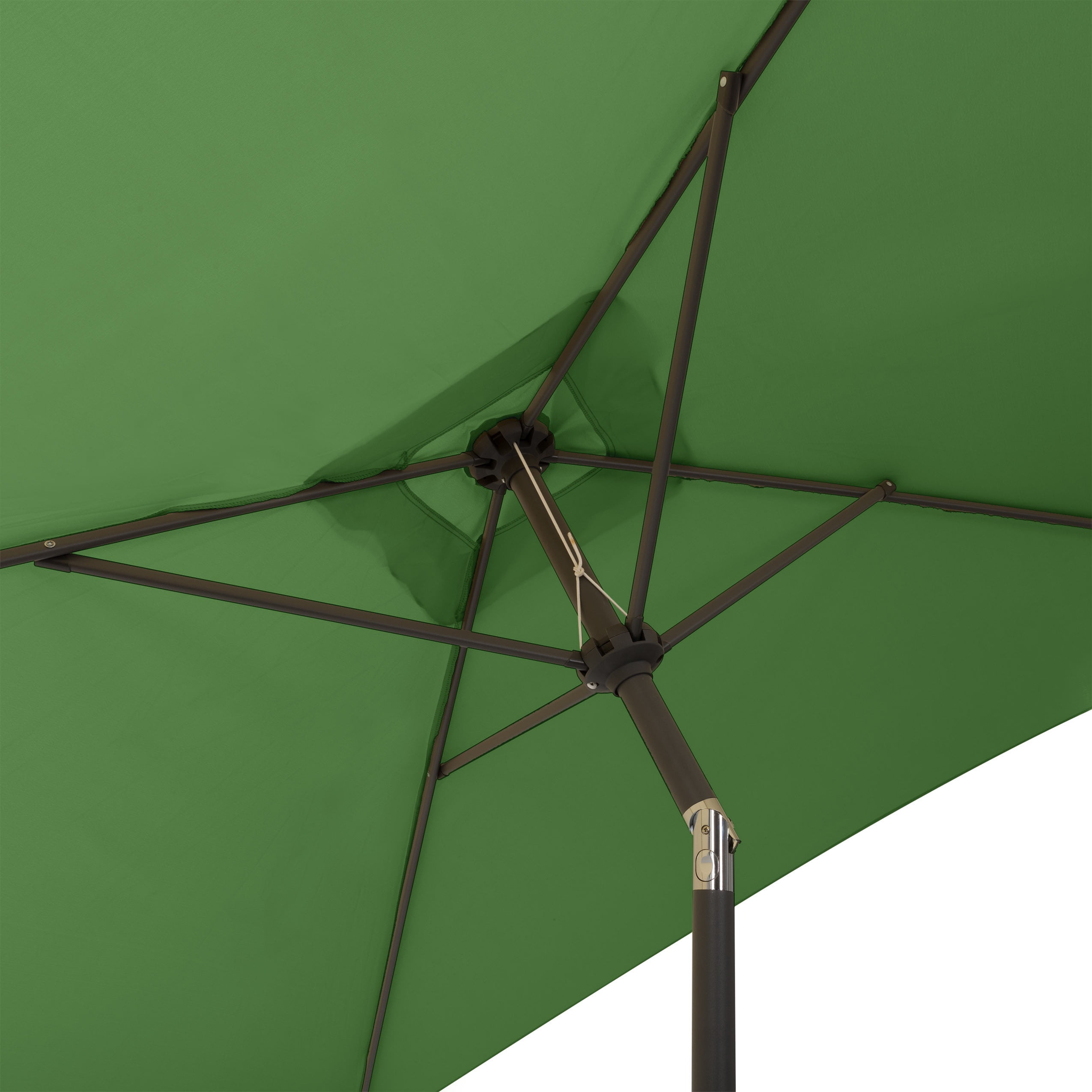 Parasol de marché carré inclinable CorLiving 1,98 m x 1,98 m avec structure en acier et toile résistante, vert forêt