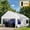 White, variant on Walsunny 10x20 ft Carport with 4 Sandbags Heavy Duty Car Canopy with Roll-up Windows Portable Garage with Removable Sidewalls & Doors Khaki