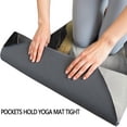 thumbnail image 3 of Black White Gray Gold Marble Pattern Hot Yoga Mat Towel Non Slip for Hot Yoga - Quick-Drying Yoga Mat Cover with 4 Corner Pockets with Travel Bag - Hot Yoga Towel Non Slip 70"x26", 3 of 6