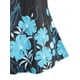 thumbnail image 4 of Camiseta de Oscilación de Talla Extra con Estampado Floral de Colores Rosegal  Mangas largas de talla grande, 4 of 5