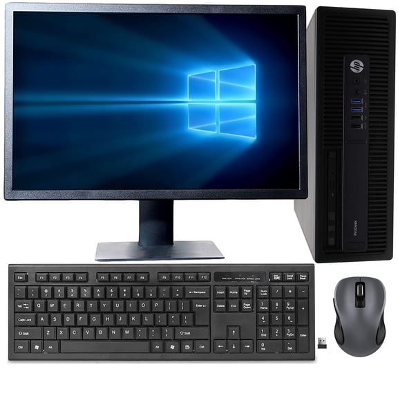 Restored Fast Gaming HP 600 G1 Desktop SFF Computer PC Intel Core i5-4th Gen. 8GB Ram, 2TB HDD, 128GB SSD, Nvidia GeForce GT 1030 2GB DDR5, New 19" Monitor, Bto Wi-Fi Adapter Windows 10 Home (Refurbished)