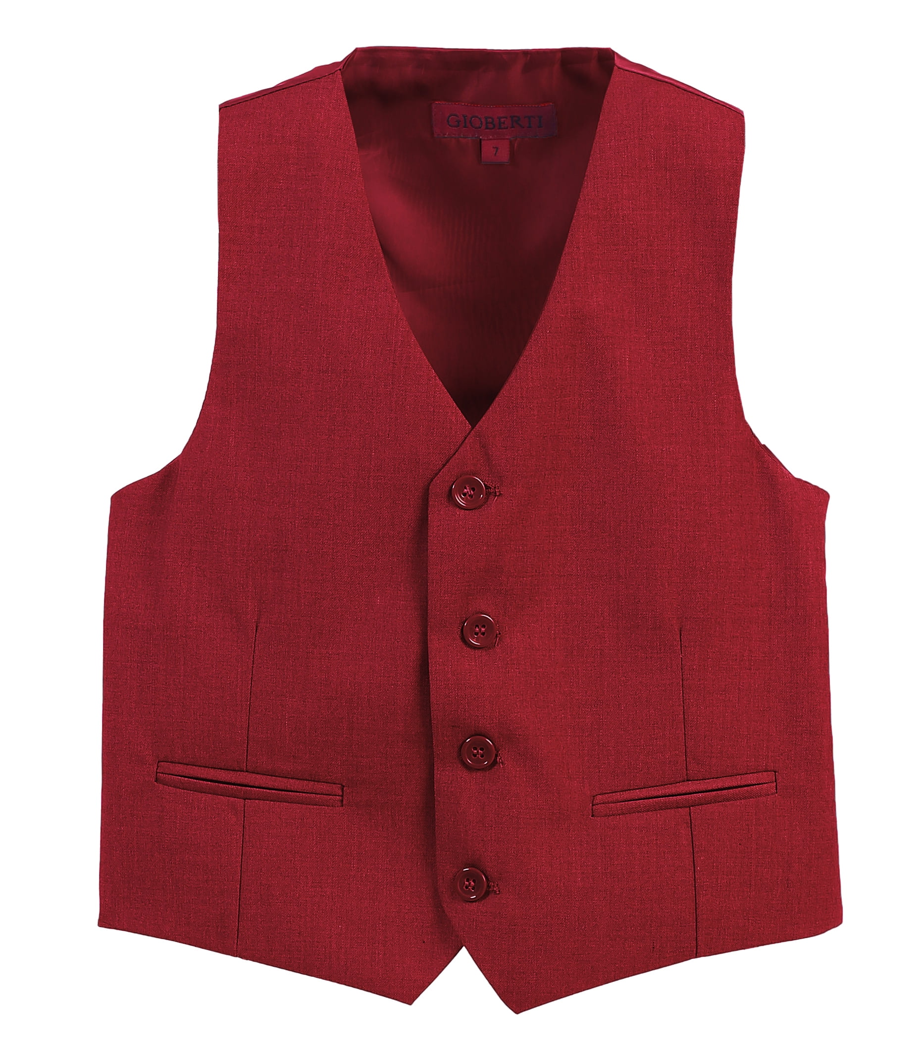 Fankeshi Boys 4 Button Formal Suit Vest 