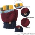 thumbnail image 3 of Gants Chauds pour Enfants en Hiver, Gants Demi-Doigts à Motif clamshell, 3 of 5