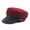 Dark Red, variant on Unisex Women Men Faux Leather Brim Navy Hat Military Cadet Baseball Trucker Cap