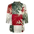 thumbnail image 7 of Endives Women's Long Sleeve Shirt Retro Floral Printed Shirt Satin Button Dwon Shirt Vacation Womens Blouse Spring Outfit Red, 7 of 7