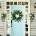 thumbnail image 3 of Chendee Artificial Green Olive Wreath For Front Door Decoration - Year-Round Farmhouse, 3 of 9