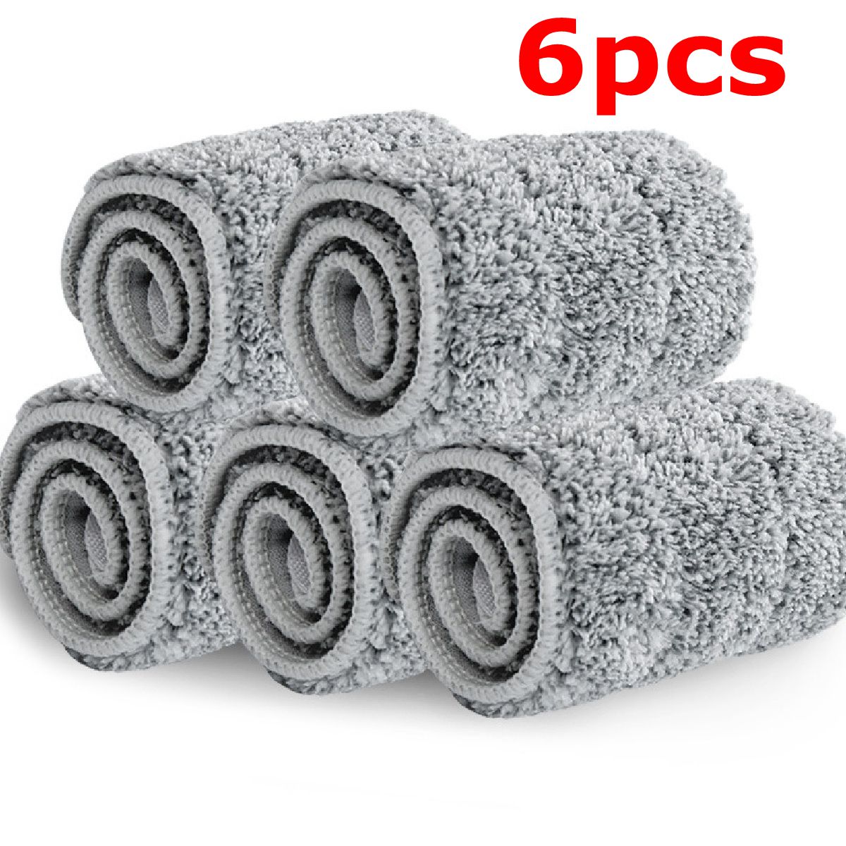 6Pack Microfiber Replacement Flat Mop Replacement Washable Microfiber