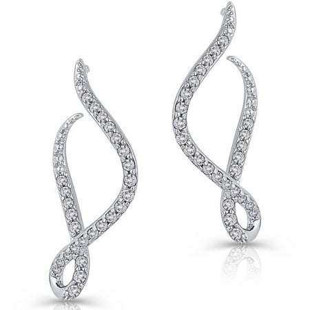 1/5 Carat T.W. Diamond 10kt White Gold Fashion Earrings