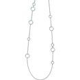 thumbnail image 3 of Sterling Silver Jbsp's Rhodium-Plated Aqua Enameled Necklace (35 X 16.25) Made In Italy qlf1246-35, 3 of 5