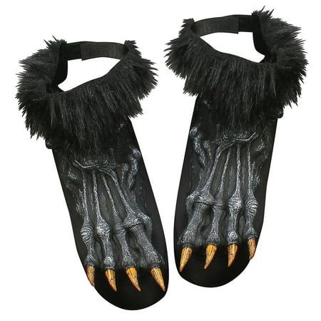 Werewolf Shoe Covers Adult Costume Accessory Black
